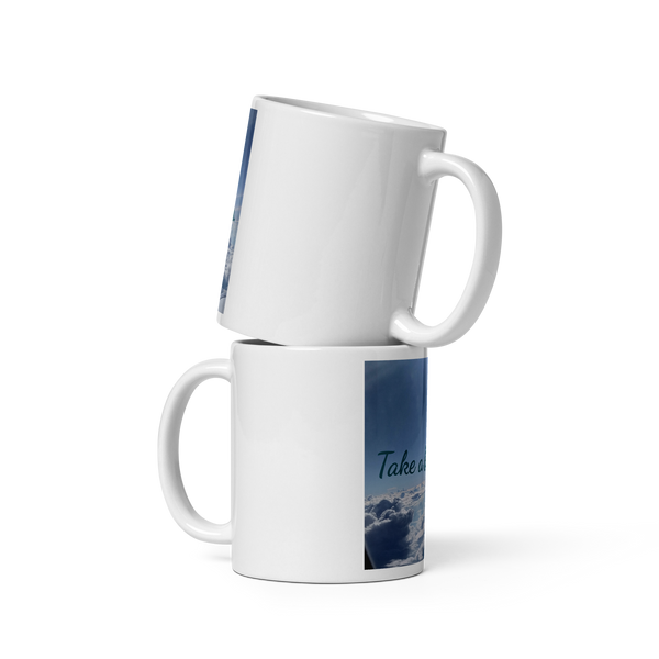 White glossy mug